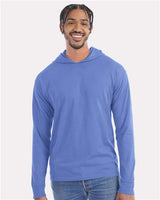 Garment-Dyed Jersey Hooded Long Sleeve T-Shirt