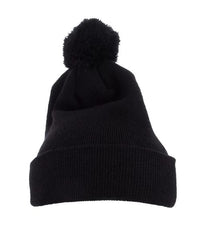 Cuff Knit Beanie w Pom