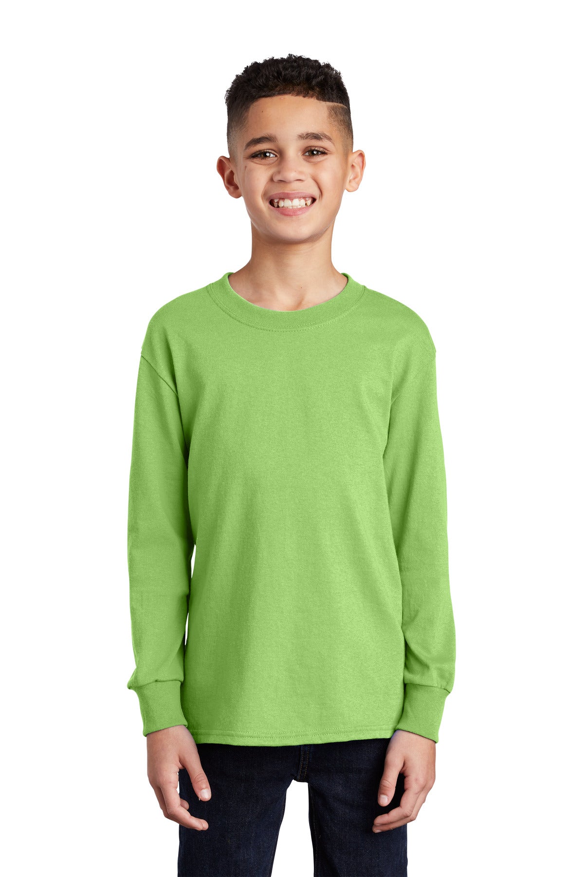 Port & Company ®  Youth Long Sleeve Core Cotton Tee. PC54YLS